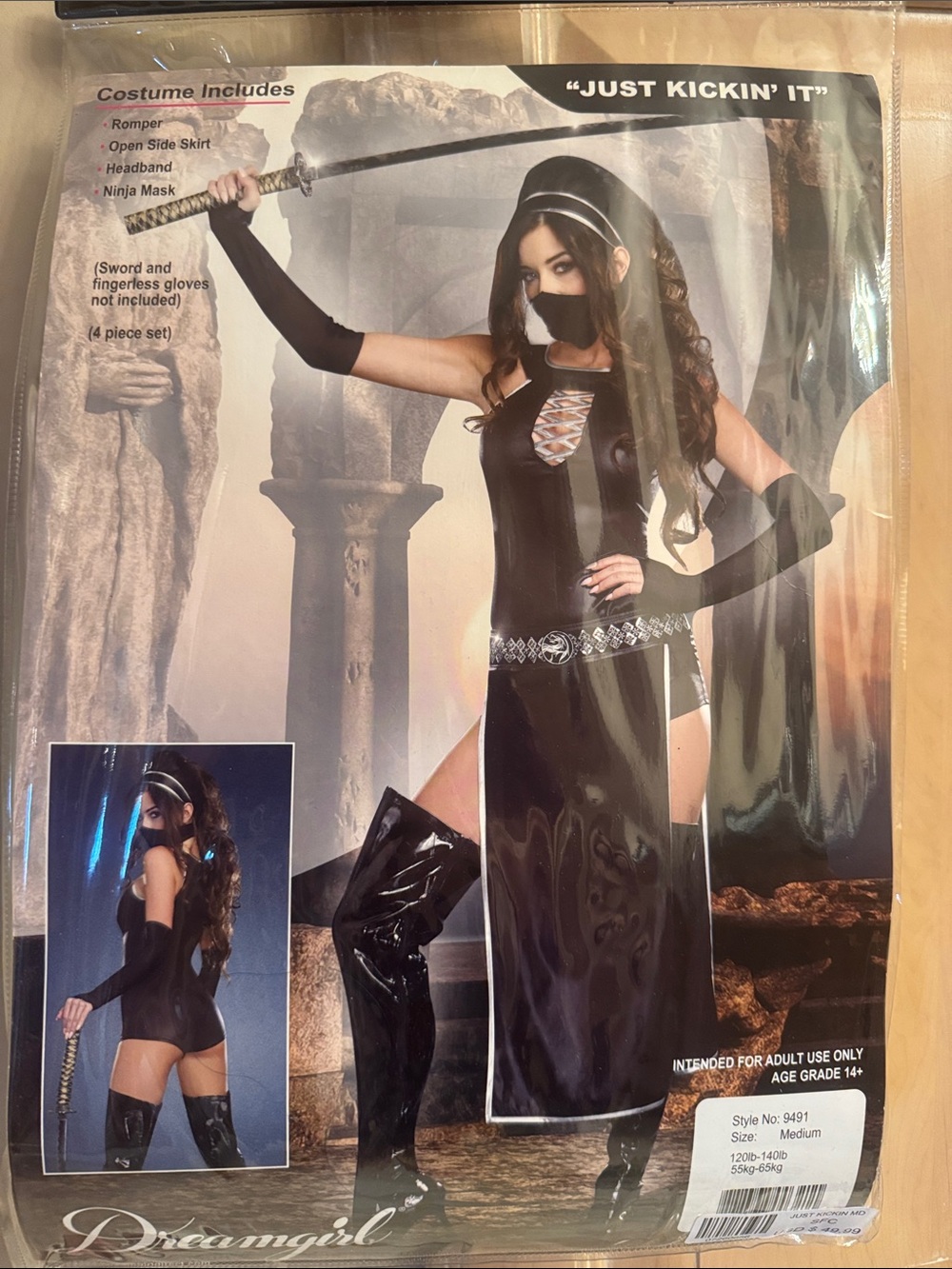 Dreamgirl Black Ninja Costume for women